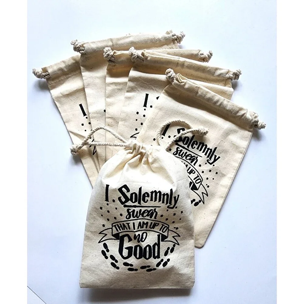 HappyBeeCo I Solemnly Swear That I Am Up To Good Favour Bags Cloth Cotton...